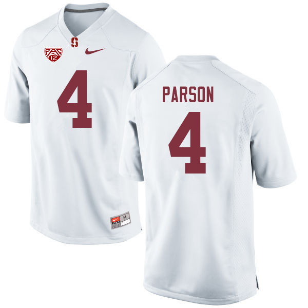 Men #4 J.J. Parson Stanford Cardinal College Football Jerseys Sale-White